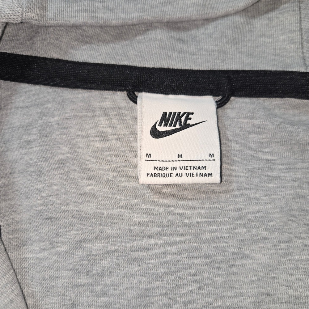 Nike Tech Fleece Full Zip Hoodie Mens Medium Gray Black CU4489-063 - Picture 2 of 11